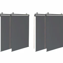 IDMarket Pergola lames orientables et stores gris anthracite* Tonnelles De Jardin|Pergolas