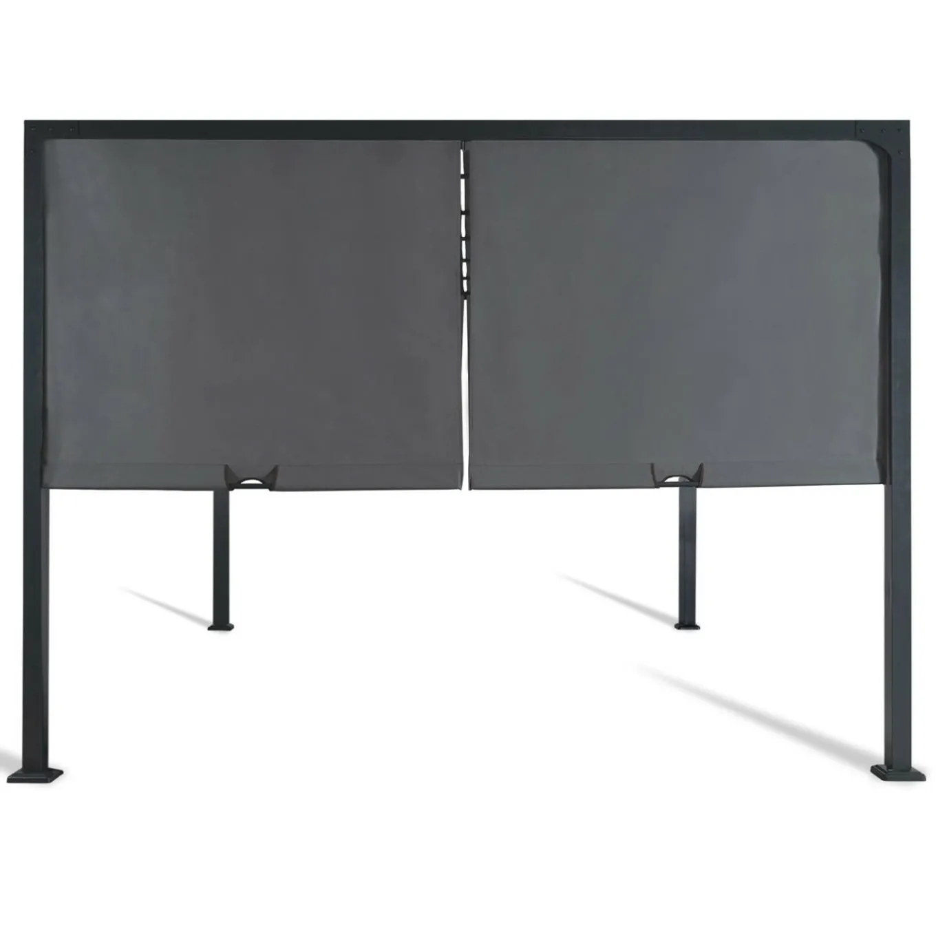 IDMarket Pergola toile coulissante en métal gris* Tonnelles De Jardin|Pergolas