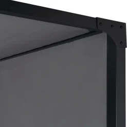 IDMarket Pergola toile coulissante en métal gris* Tonnelles De Jardin|Pergolas