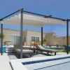 IDMarket Pergola toit rétractable taupe 3x4 M* Tonnelles De Jardin|Pergolas