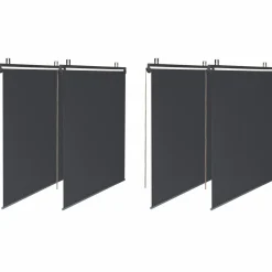 IDMarket Pergola 3x3 m toit rétractable gris anthracite et stores enrouleurs* Tonnelles De Jardin|Pergolas