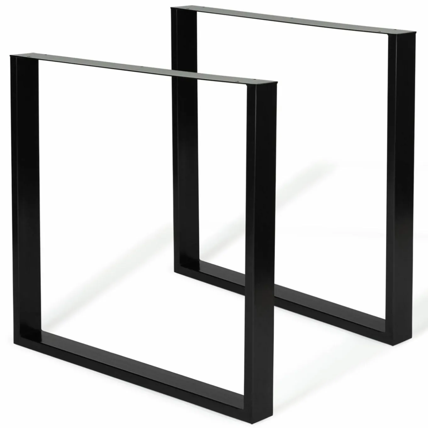 IDMarket Pieds de table carrés en métal noir design industriel* Décoration Et Accessoires|Pieds De Table