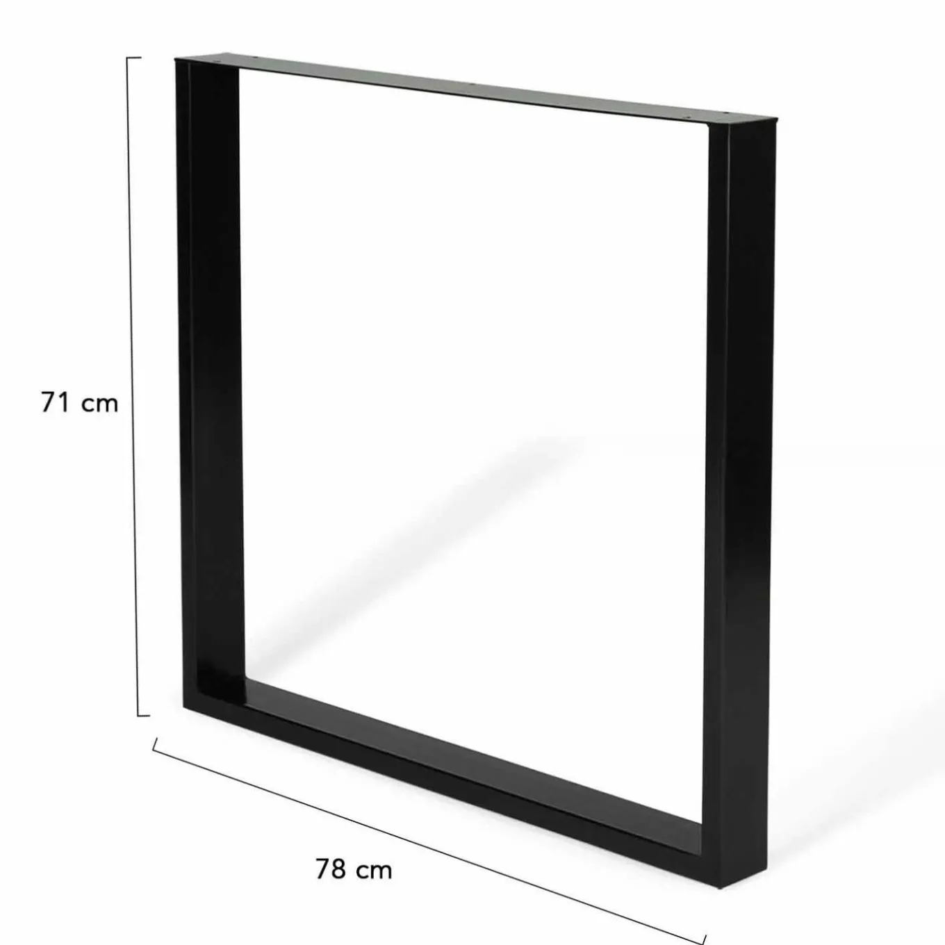 IDMarket Pieds de table carrés en métal noir design industriel* Décoration Et Accessoires|Pieds De Table