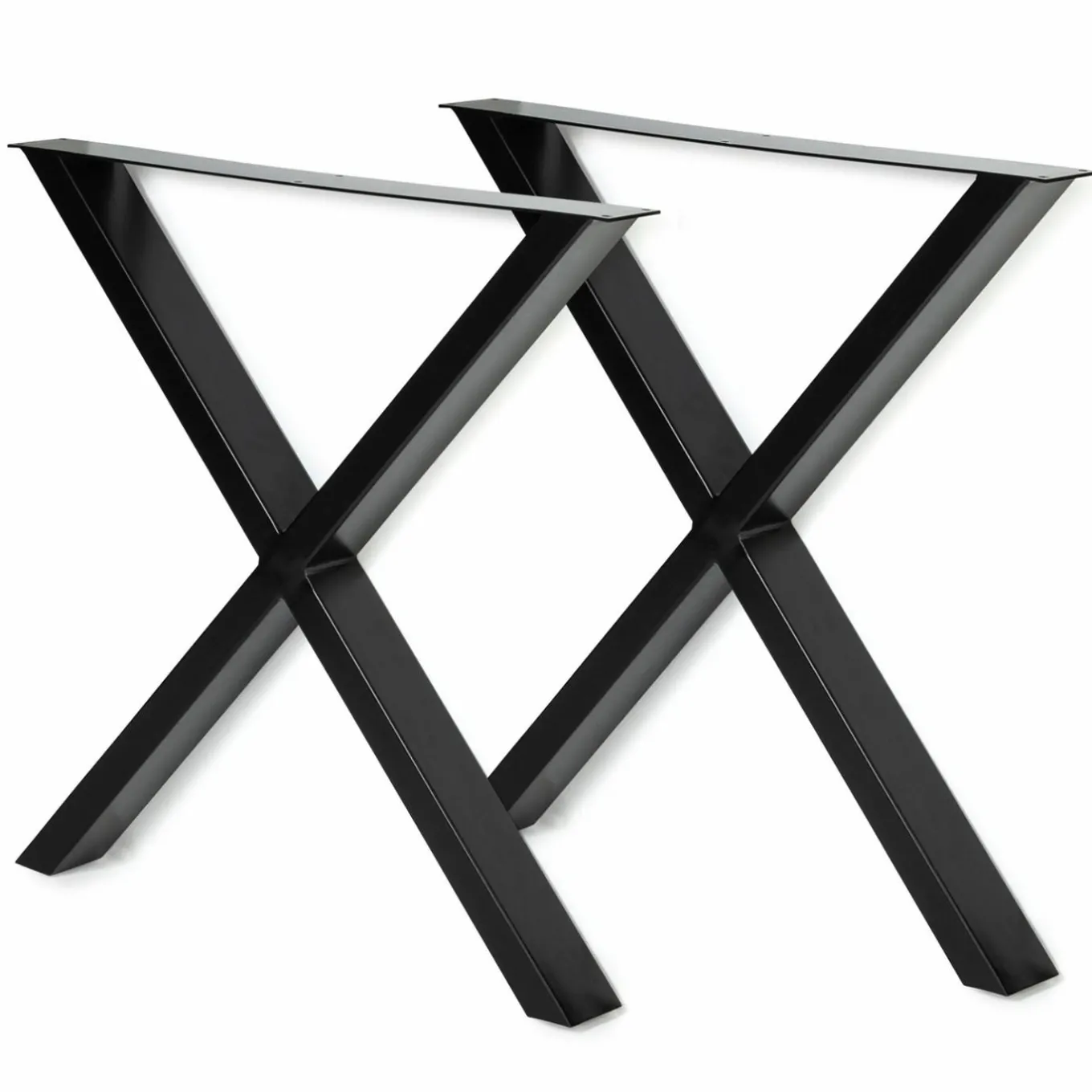 IDMarket Pieds de table en X en métal noir* Décoration Et Accessoires|Collection Métal