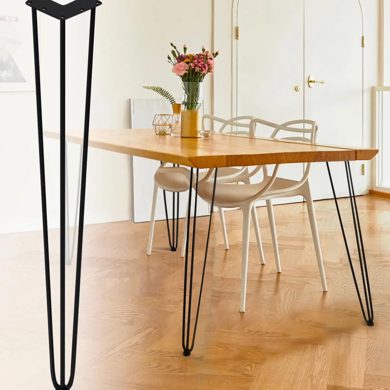IDMarket Pieds de table épingle hauteur 71 cm* Décoration Et Accessoires|Pieds De Table