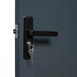 IDMarket Portail battant 302x160 cm en aluminium gris anthracite* Portail Et Portillon