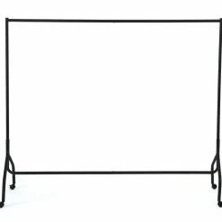 IDMarket Portant à vêtements métal noir sur roulettes* Meubles Noirs|Collection Agencement Magasin