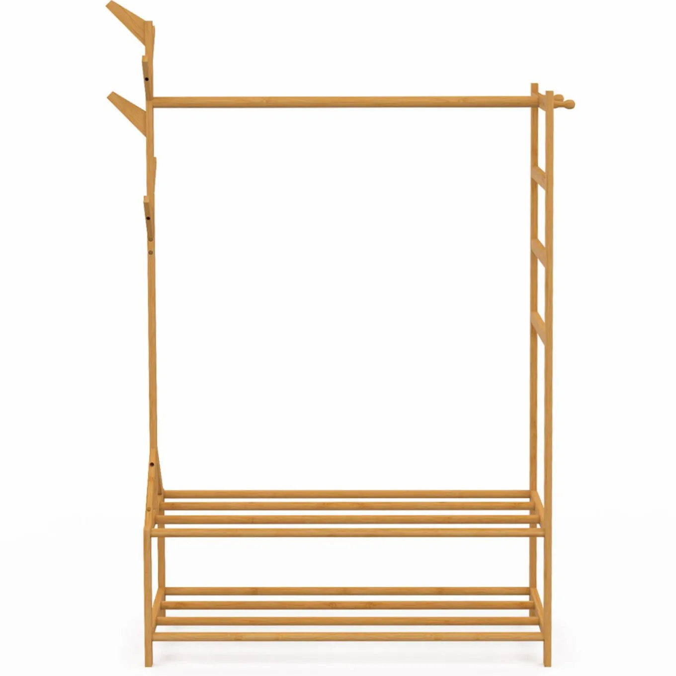 IDMarket Portant vêtement en bambou* Dressings Et Portants Vêtements