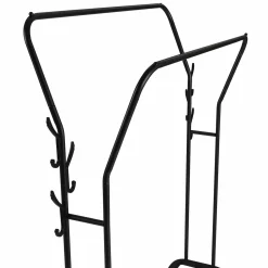 IDMarket Portant vêtements XXL double penderie* Meubles Noirs|Collection Agencement Magasin