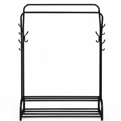 IDMarket Portant vêtements XXL double penderie* Meubles Noirs|Collection Agencement Magasin