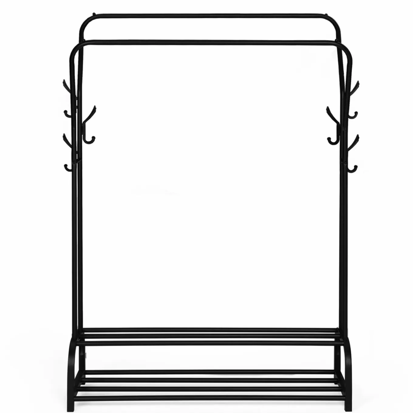 IDMarket Portant vêtements XXL double penderie* Meubles Noirs|Collection Agencement Magasin