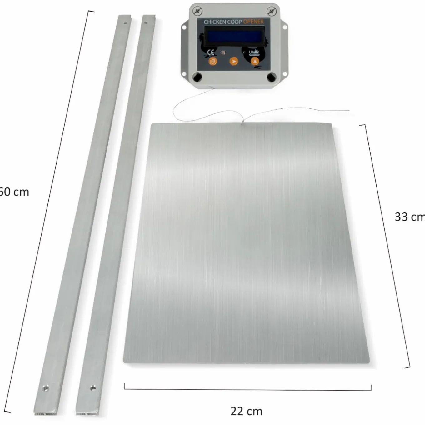 IDMarket Porte automatique pour poulailler en aluminium* Accessoires Animaux|Accessoires Poulailler