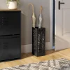 IDMarket Porte parapluie carré en acier noir 45 cm* Rangement Et Accessoires|Décoration Et Accessoires