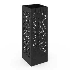 IDMarket Porte parapluie carré en acier noir 45 cm* Rangement Et Accessoires|Décoration Et Accessoires