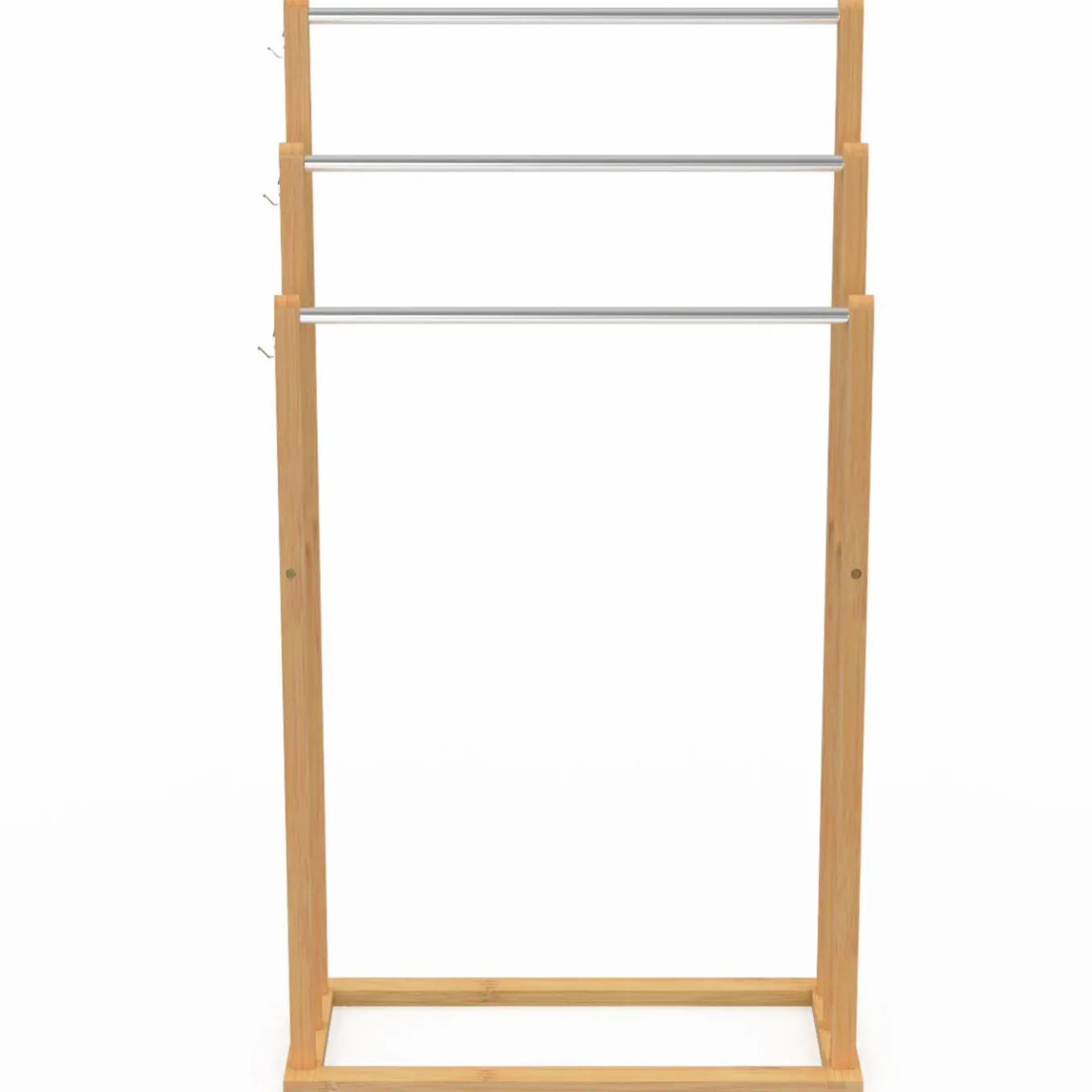 IDMarket Porte serviettes en bambou 3 niveaux* Collection Bambou|Accessoires Salle De Bain