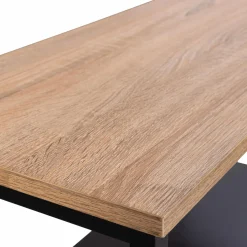 IDMarket Porte-bûches intérieur vertical 33x66x112 cm en métal noir avec étagère* Accessoires Cheminée|Stockage Du Bois