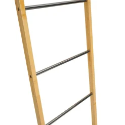 IDMarket Porte-serviettes échelle 5 niveaux en bambou* Collection Bambou|Accessoires Salle De Bain