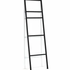 IDMarket Porte-serviettes échelle pour salle de bain en métal noir* Collection Industrielle|Accessoires Salle De Bain