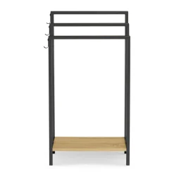 IDMarket Porte-serviettes design industriel avec une étagère* Accessoires Salle De Bain|Collection Industrielle