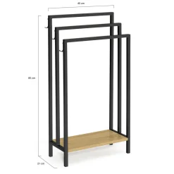 IDMarket Porte-serviettes design industriel avec une étagère* Accessoires Salle De Bain|Collection Industrielle