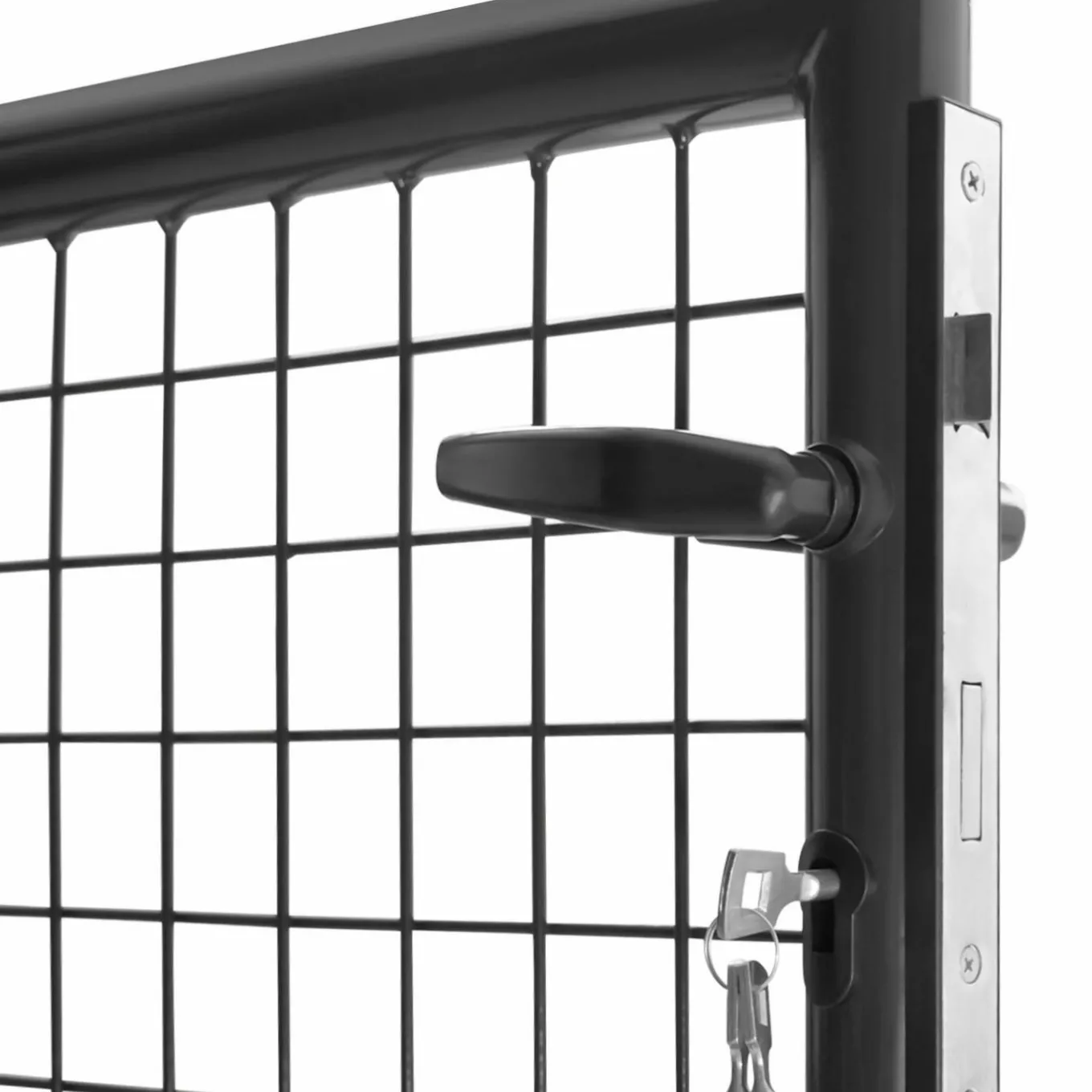 IDMarket Portillon gris anthracite jardin en acier 105 x 150 cm* Accessoires Animaux|Portail Et Portillon