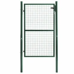 IDMarket Portillon vert jardin en acier 105 x 150 cm* Accessoires Animaux|Portail Et Portillon
