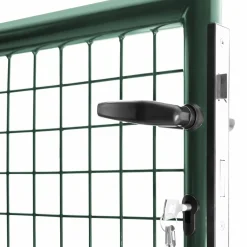 IDMarket Portillon vert jardin en acier 105 x 150 cm* Accessoires Animaux|Portail Et Portillon