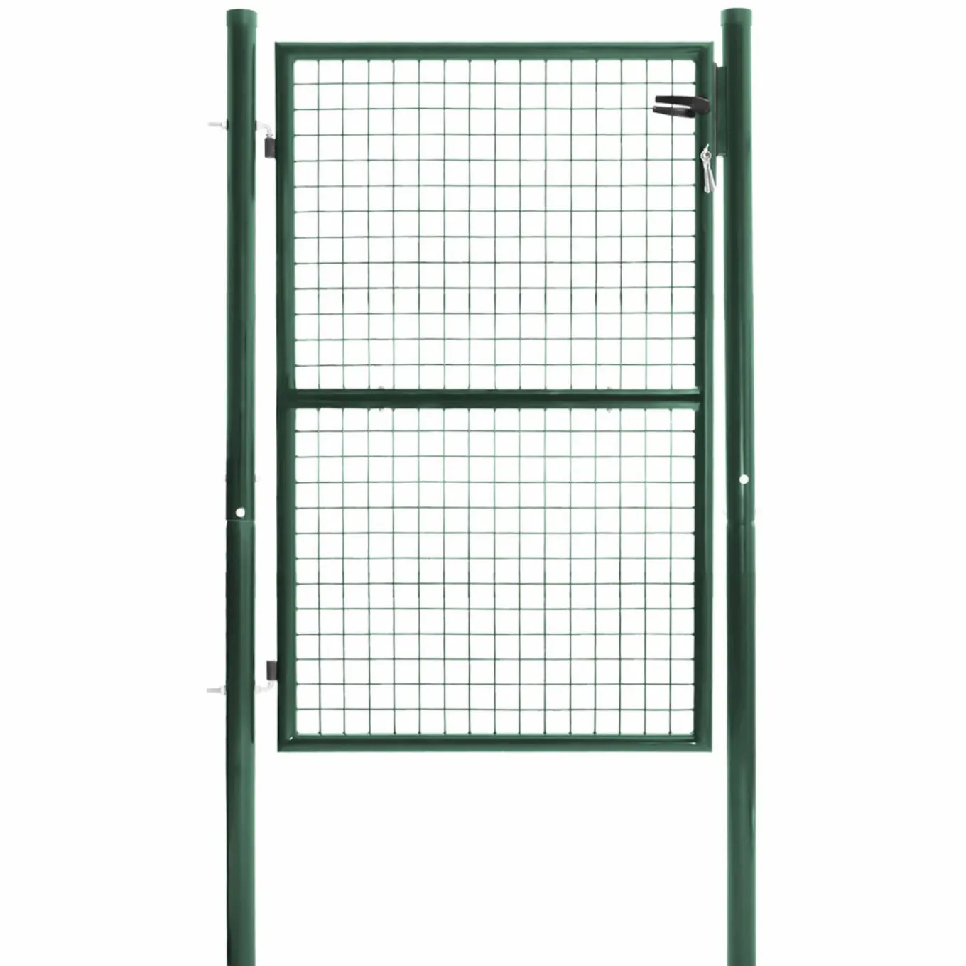 IDMarket Portillon vert jardin en acier 105 x 125 cm* Accessoires Animaux|Portail Et Portillon