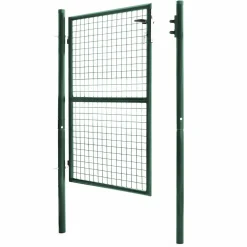 IDMarket Portillon vert jardin en acier 105 x 125 cm* Accessoires Animaux|Portail Et Portillon