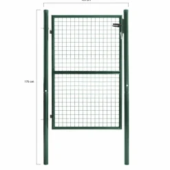 IDMarket Portillon vert jardin en acier 105 x 125 cm* Accessoires Animaux|Portail Et Portillon