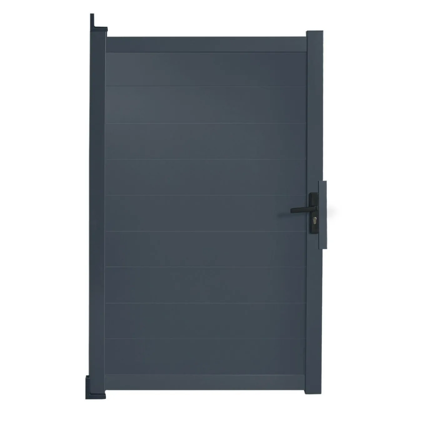 IDMarket Portillon 100x160 cm en aluminium gris anthracite* Portail Et Portillon