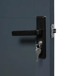 IDMarket Portillon 100x160 cm en aluminium gris anthracite* Portail Et Portillon