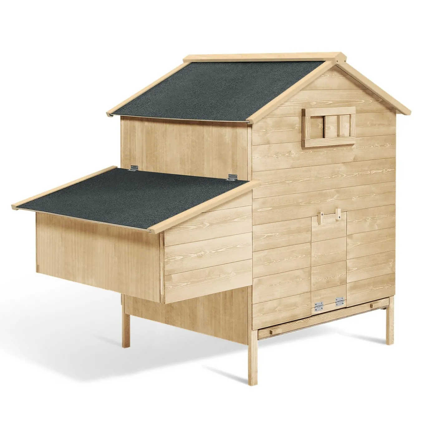 IDMarket Poulailler 4 à 6 poules en bois avec pondoir* Poulaillers