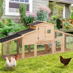 IDMarket Poulailler XXL en bois avec pondoir* Poulaillers|Accessoires Animaux