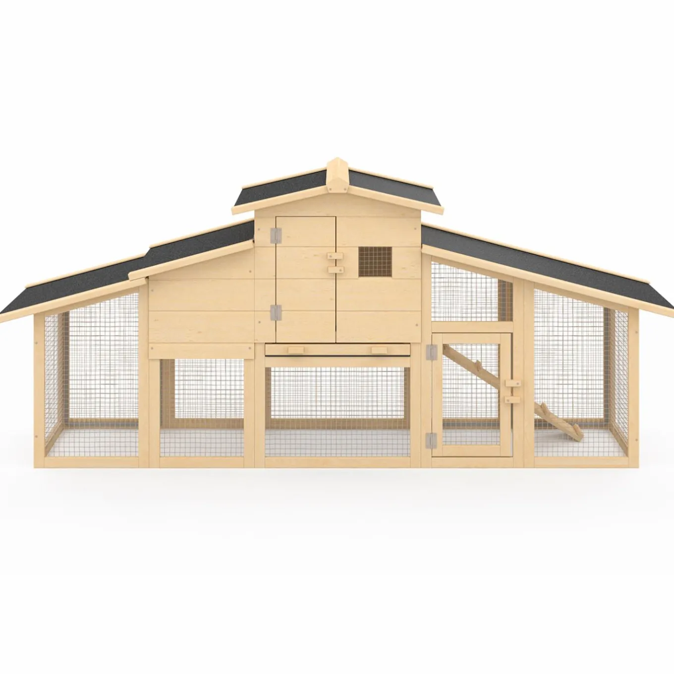 IDMarket Poulailler XXL en bois avec pondoir* Poulaillers|Accessoires Animaux