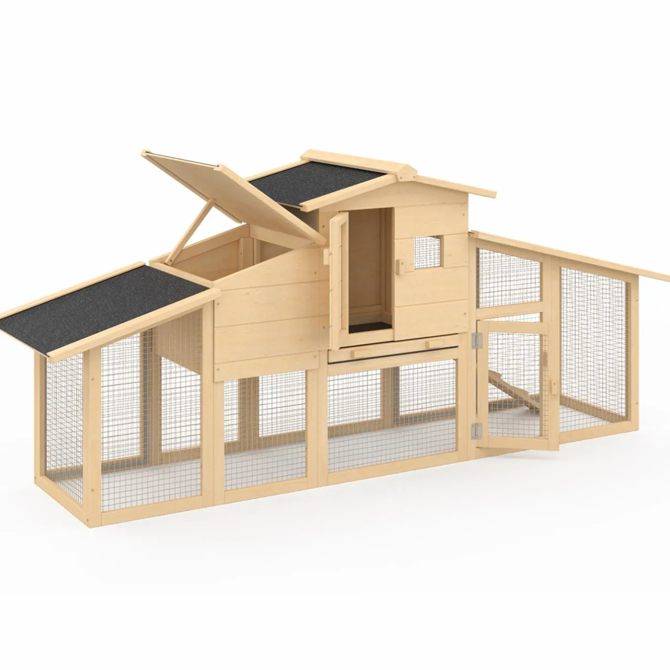 IDMarket Poulailler XXL en bois avec pondoir* Poulaillers|Accessoires Animaux