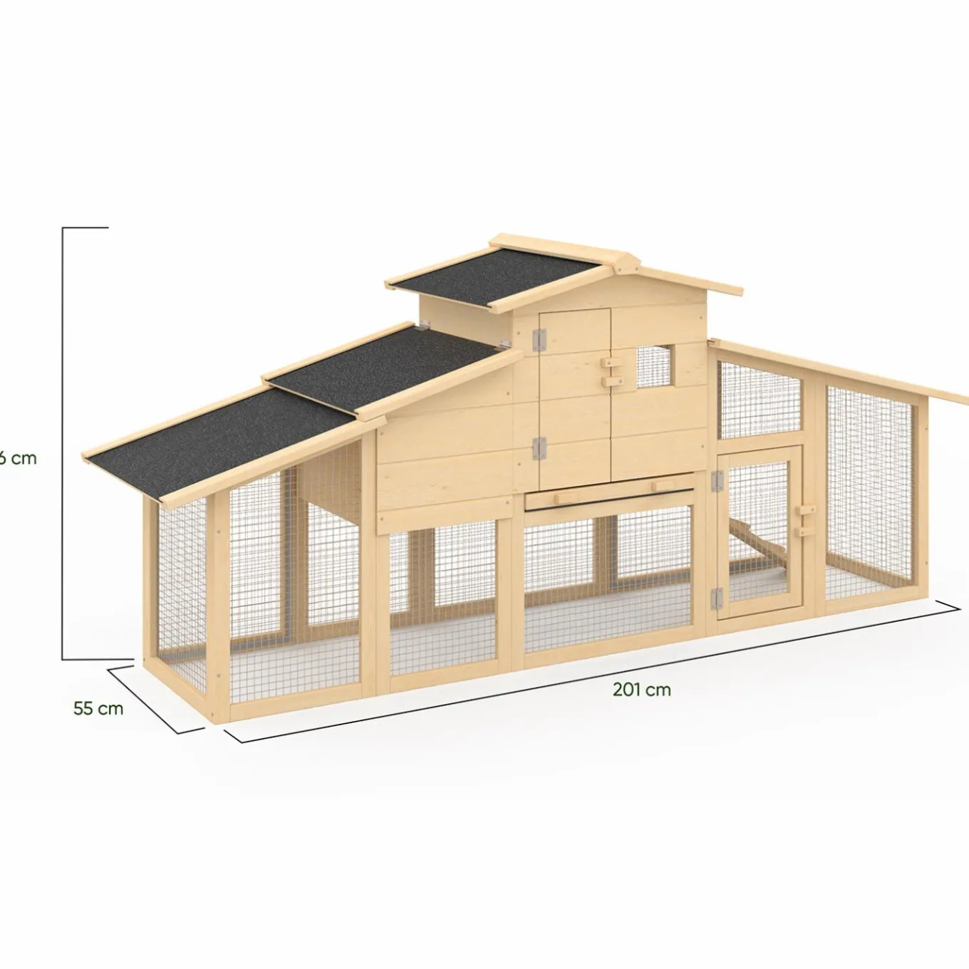 IDMarket Poulailler XXL en bois avec pondoir* Poulaillers|Accessoires Animaux
