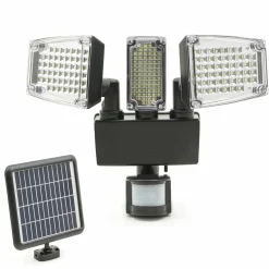 IDMarket Projecteur LED solaire 3 spots 178 LED avec détecteur de mouvement* Projecteurs Et Appliques
