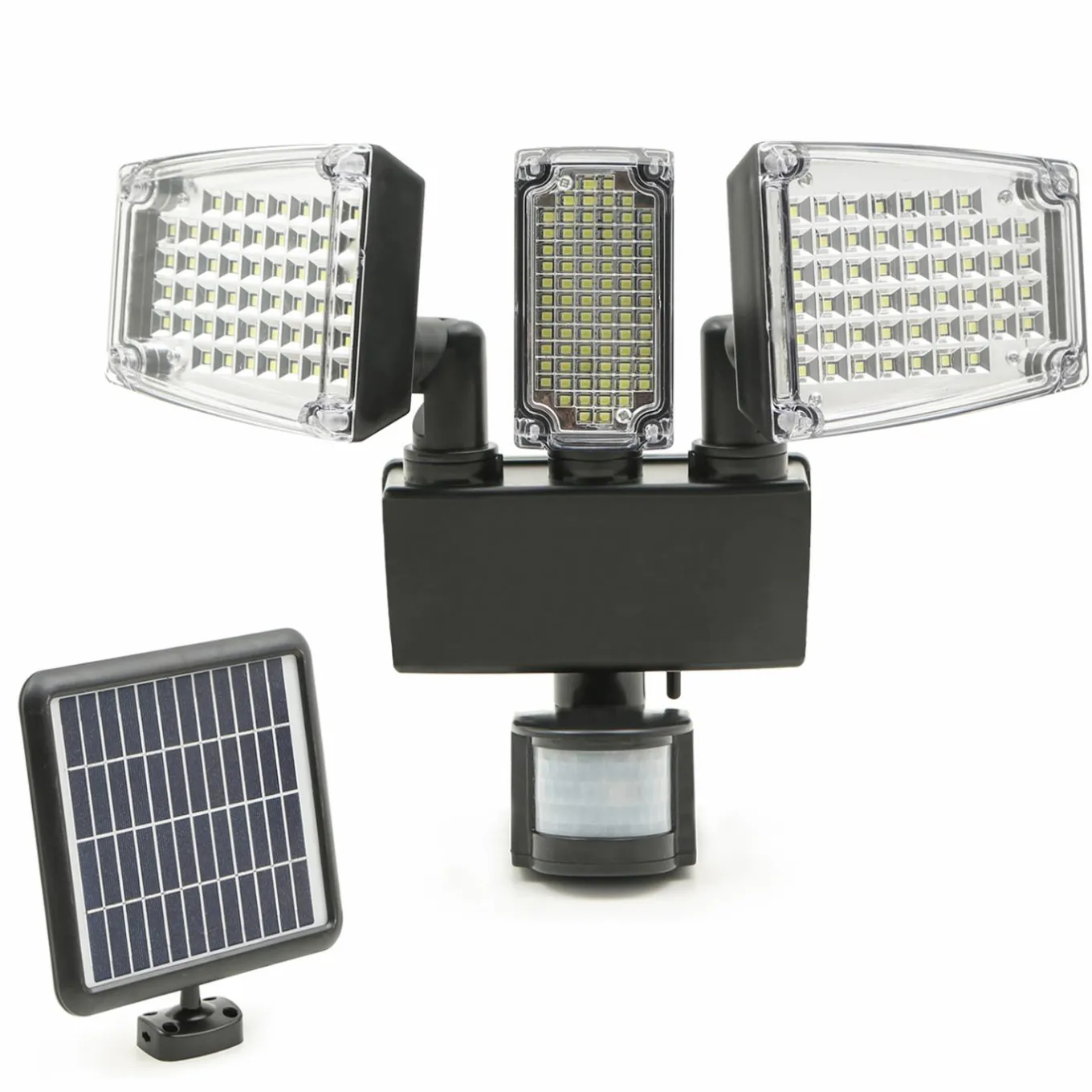 IDMarket Projecteur LED solaire 3 spots 178 LED avec détecteur de mouvement* Projecteurs Et Appliques