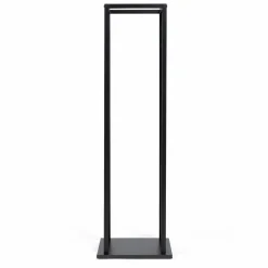 IDMarket Range bûche intérieur vertical en acier noir* Accessoires Cheminée
