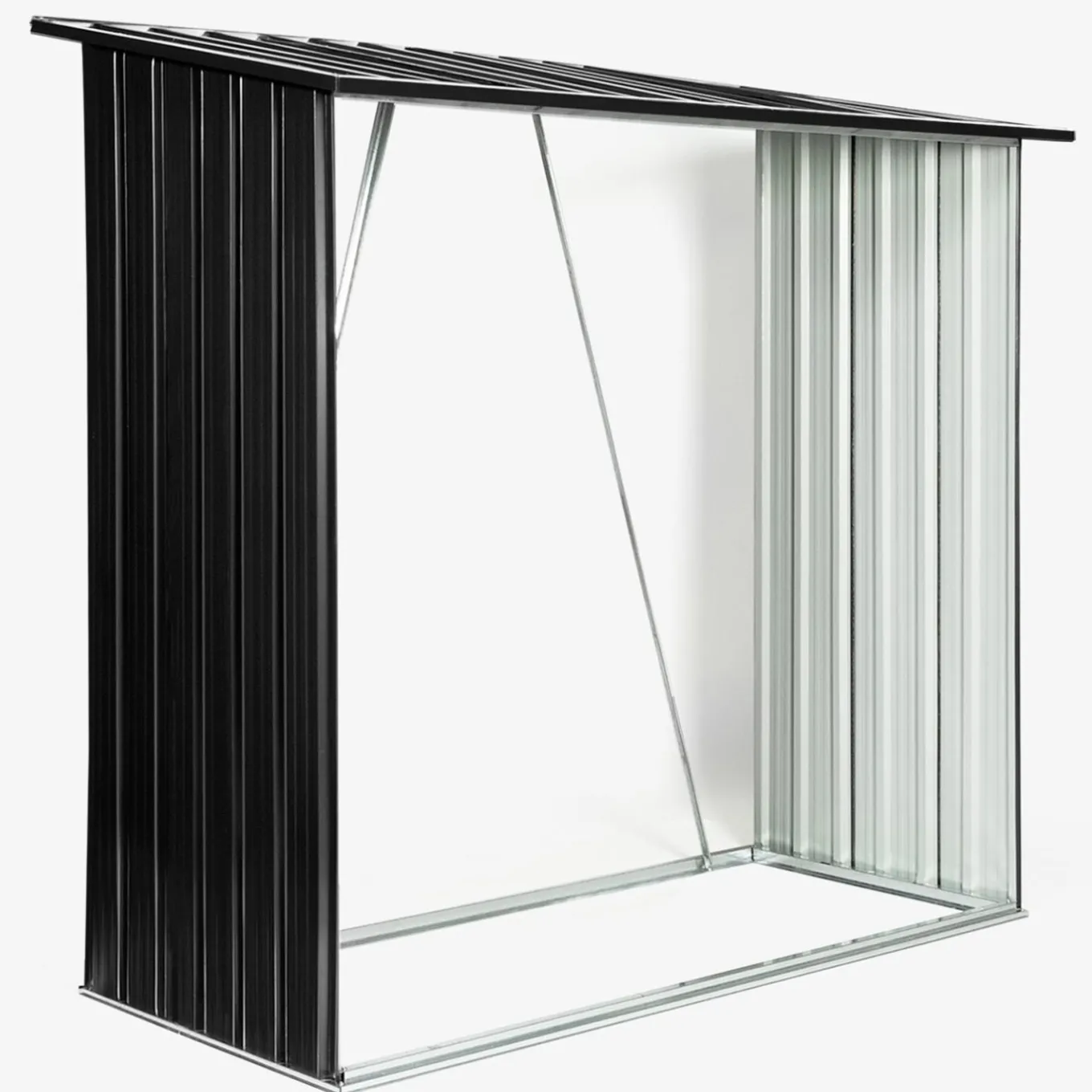 IDMarket Rangement extérieur en acier pour bois de chauffage* Abris De Jardin|Stockage Du Bois