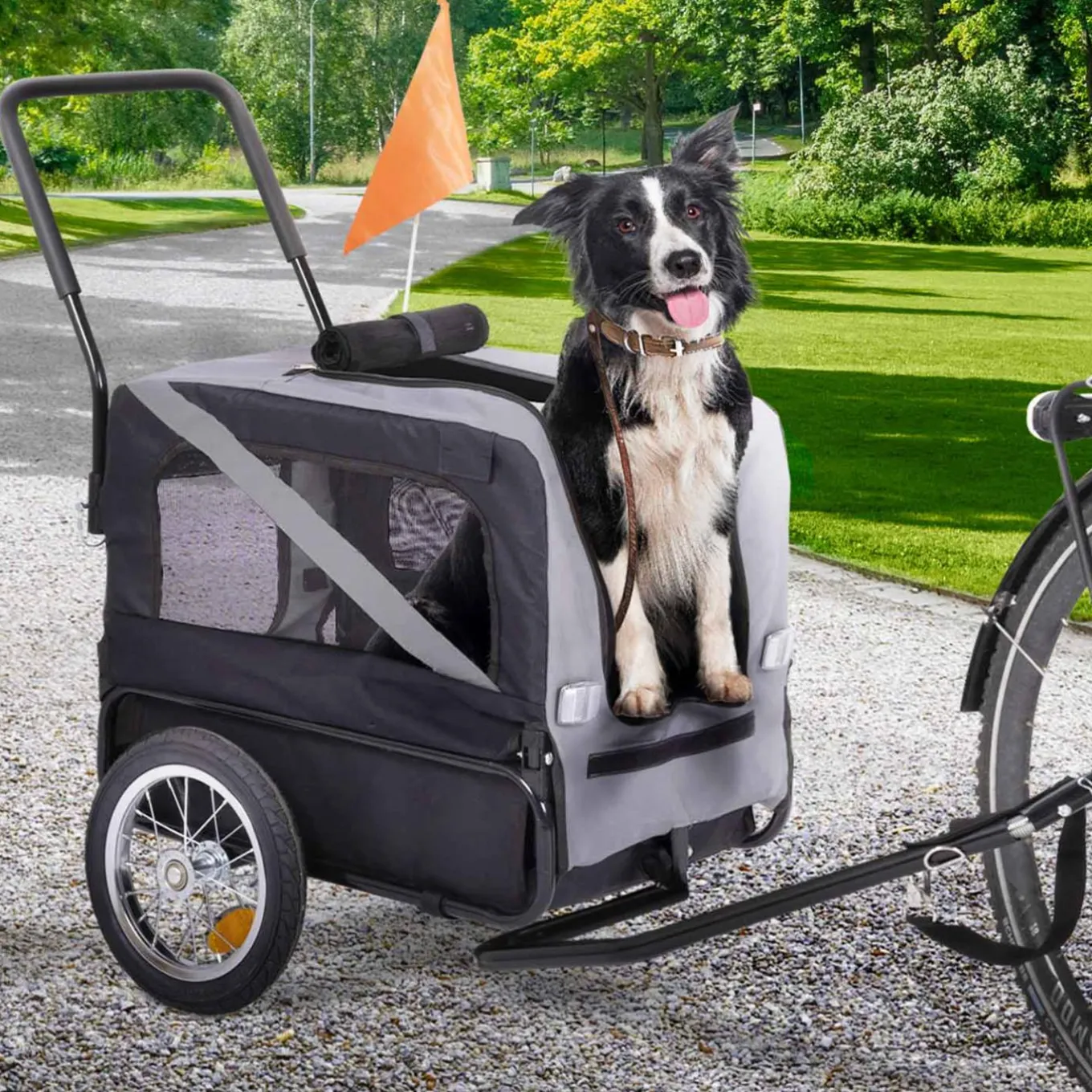 IDMarket Remorque à vélo pour chien avec réflecteurs* Accessoires Animaux|Niches Et Chenils