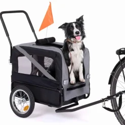 IDMarket Remorque à vélo pour chien avec réflecteurs* Accessoires Animaux|Niches Et Chenils