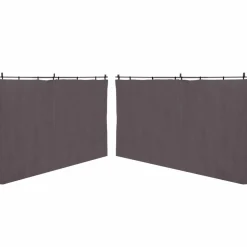 IDMarket Rideaux extérieurs pour pergola 3x4m gris* Accessoires Pergolas Et Tonnelles|Pergolas