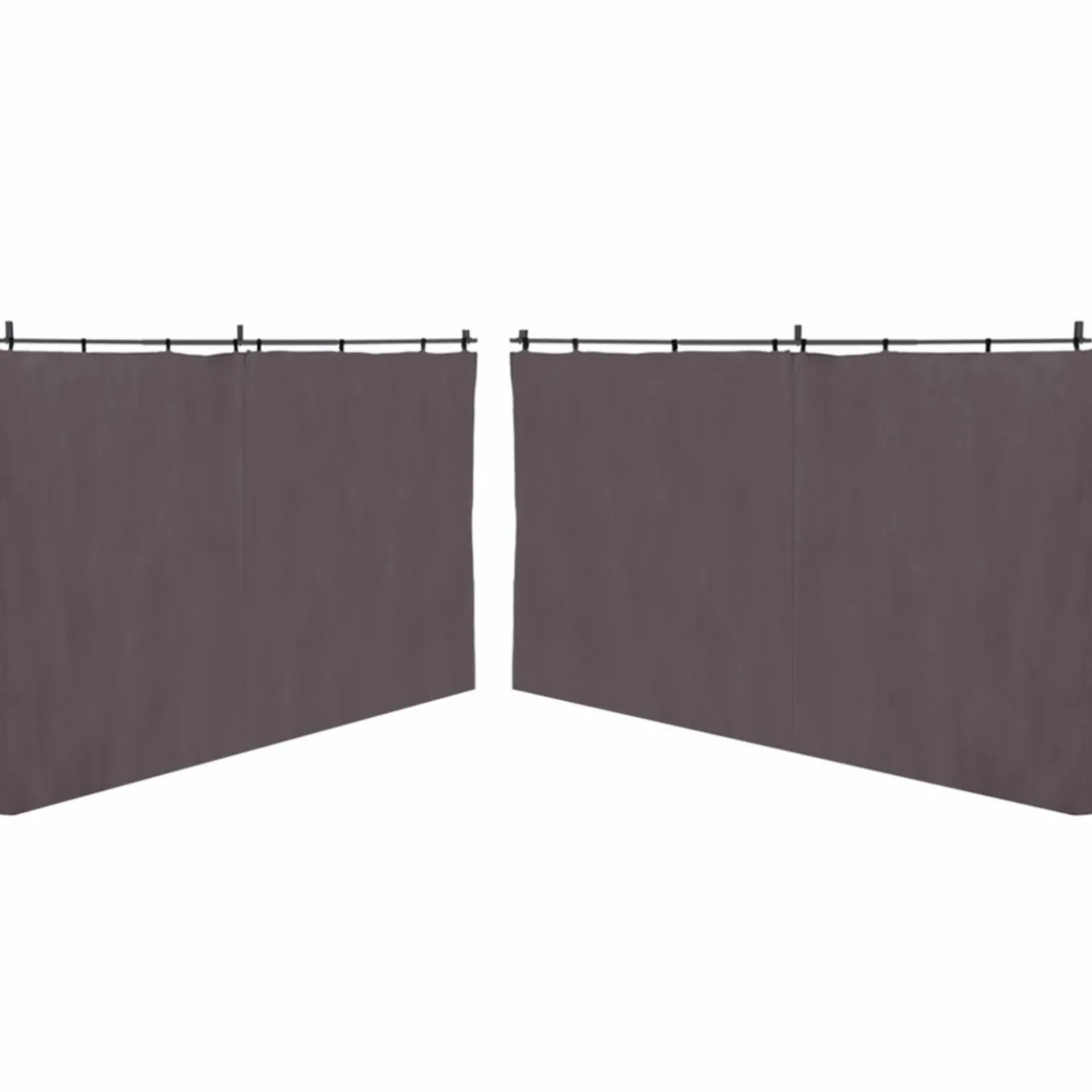 IDMarket Rideaux extérieurs pour pergola 3x4m gris* Accessoires Pergolas Et Tonnelles|Pergolas