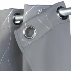 IDMarket Rideaux occultants thermiques gris anthracite avec motifs* Accessoires Anti-Froid|Rideaux