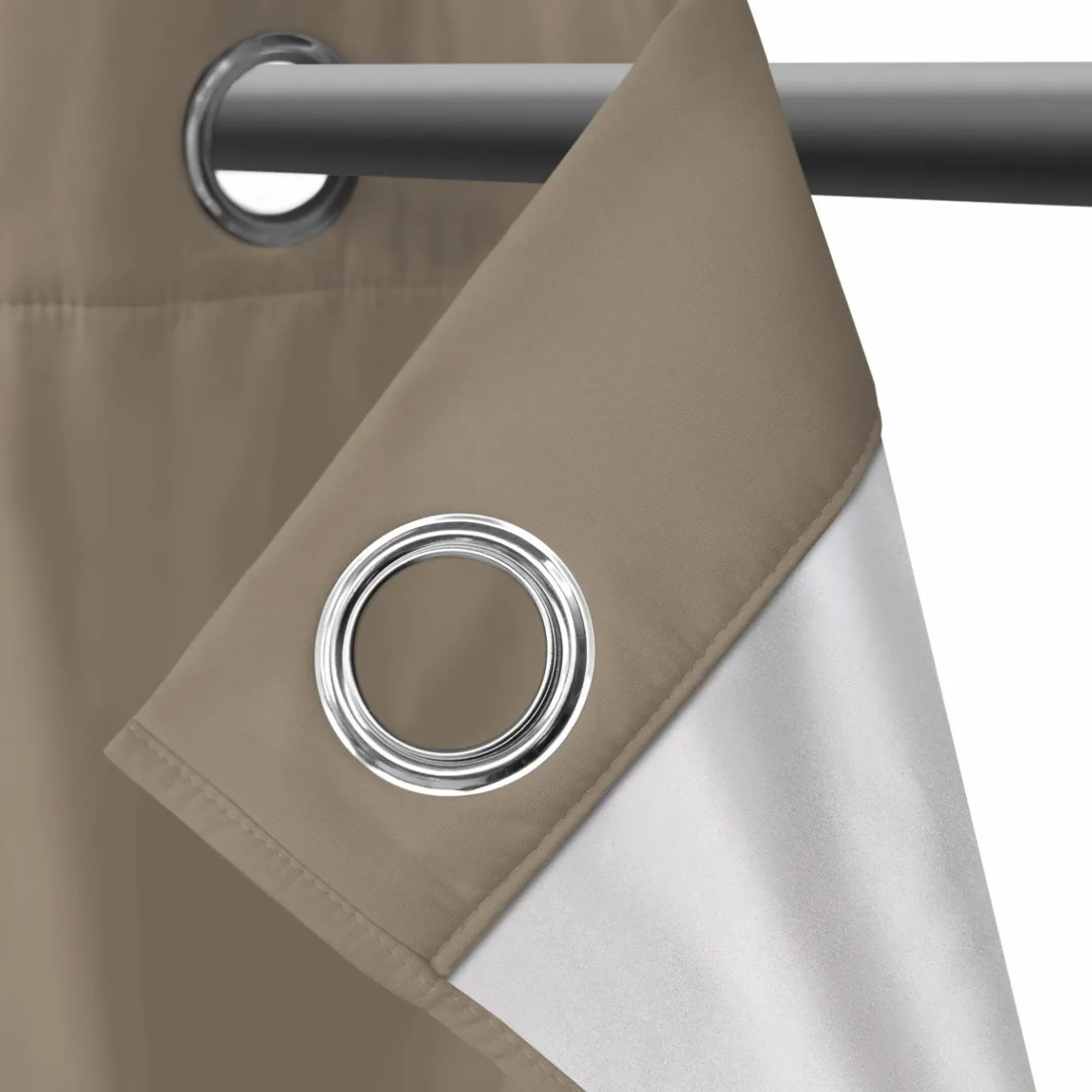 IDMarket Rideaux occultants thermiques couleur taupe* Accessoires Anti-Froid|Rideaux