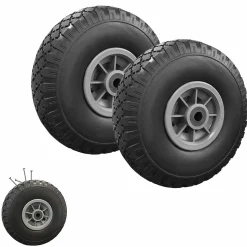 IDMarket Roues increvables 250 mm pour brouette, diable, chariot* Roues De Jardin Et Accessoires