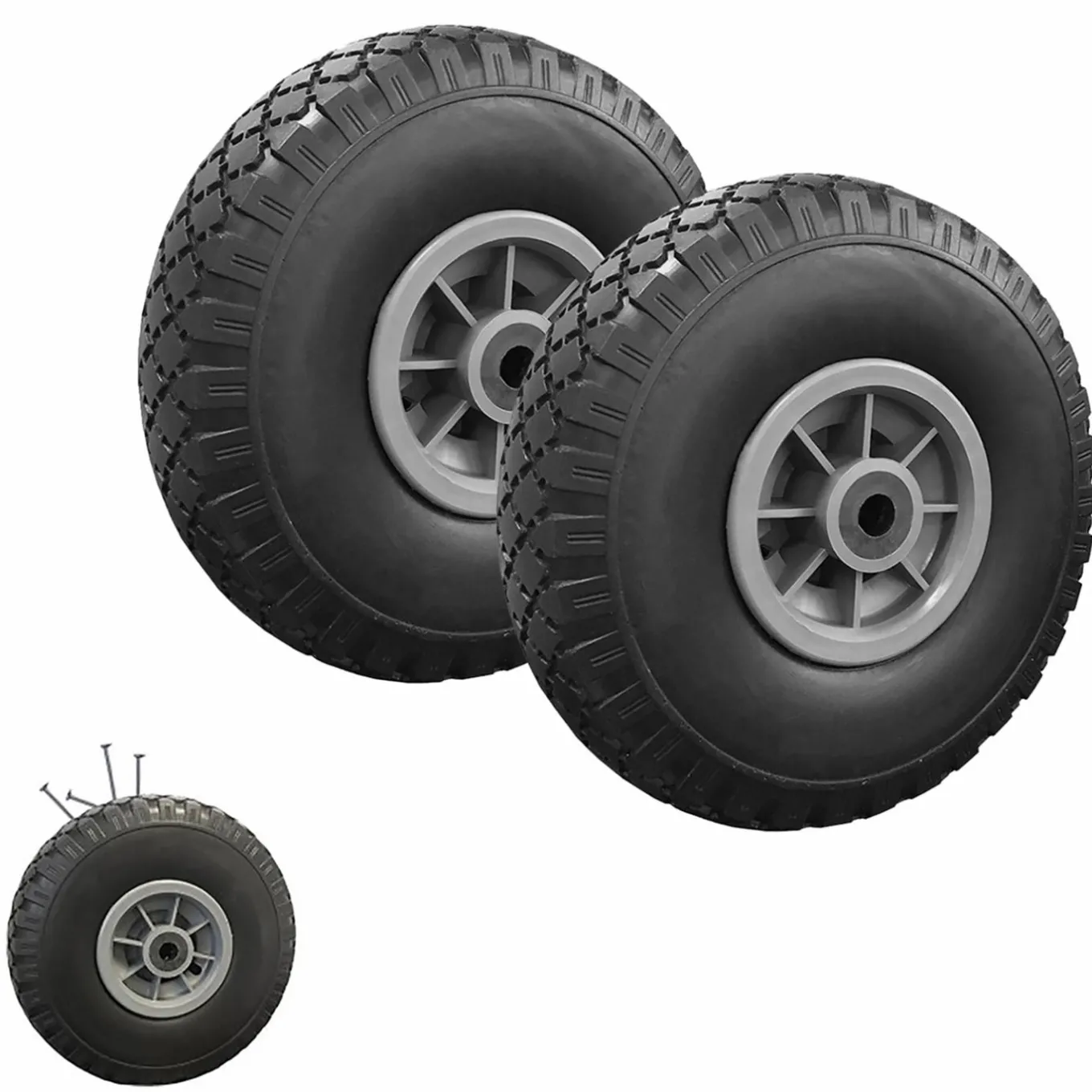 IDMarket Roues increvables 250 mm pour brouette, diable, chariot* Roues De Jardin Et Accessoires