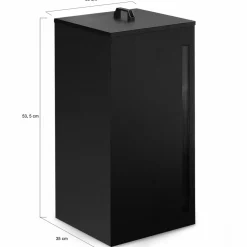 IDMarket Réservoir à granulés / pellets 4 roulettes avec tamis 30kg noir* Accessoires Cheminée